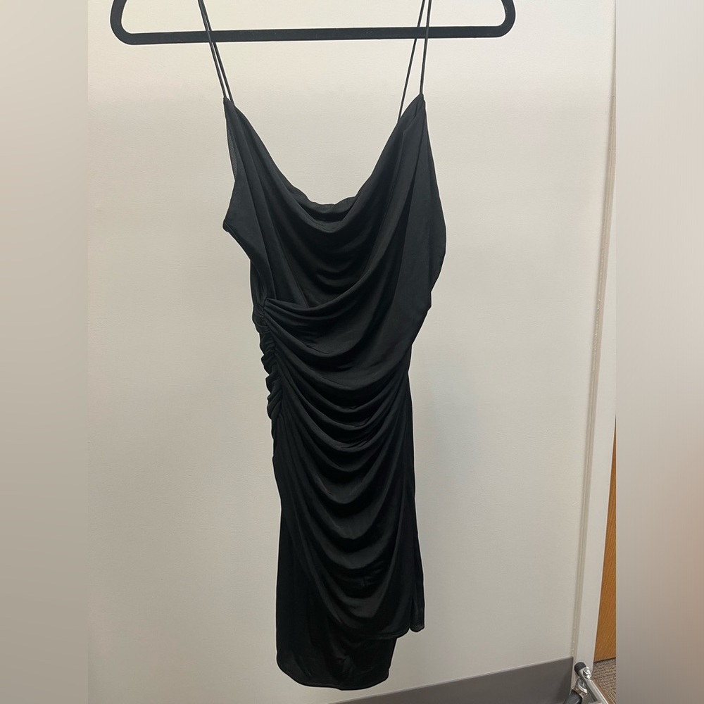 Alice + Olivia Black Ruche Dress!
